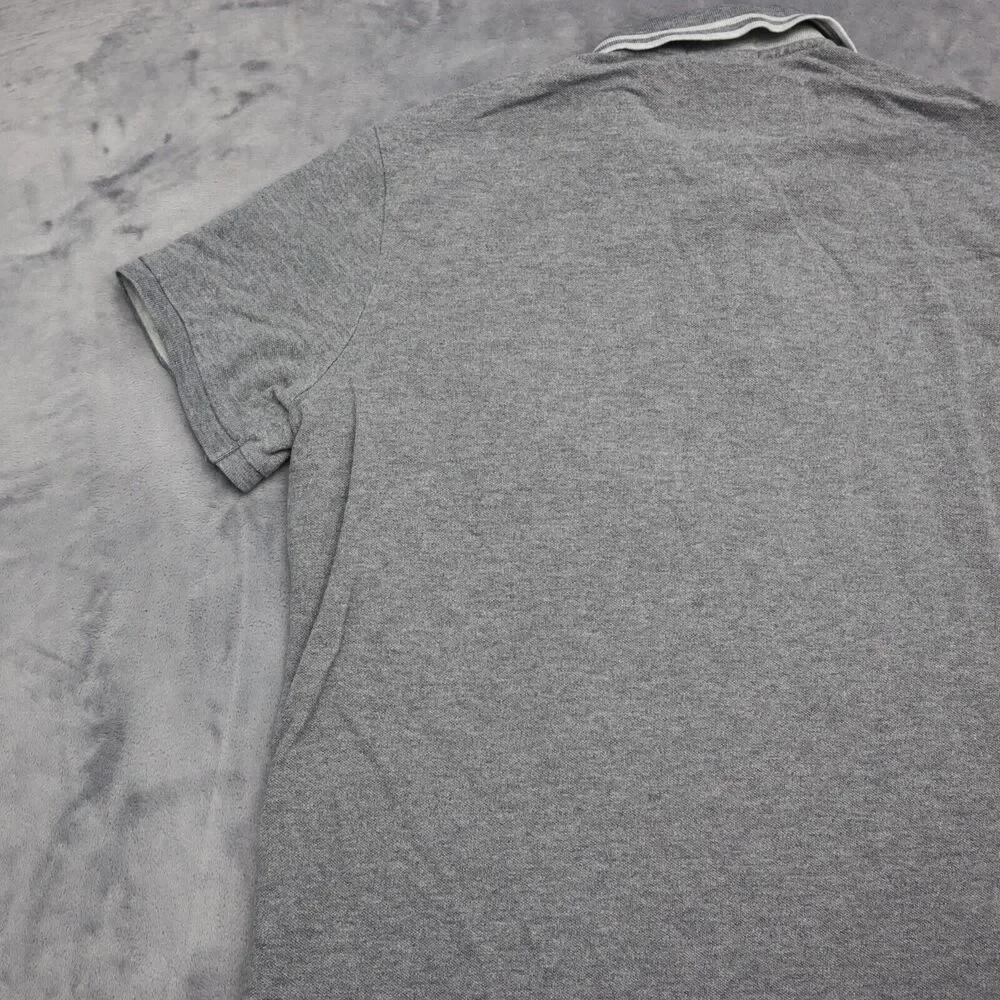 Ralph Lauren Shirt Mens L Gray Custom Fit Chest Button Short Sleeve Collared Top